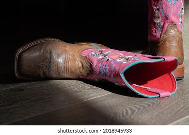 Pink Cowboy Boots in the Light