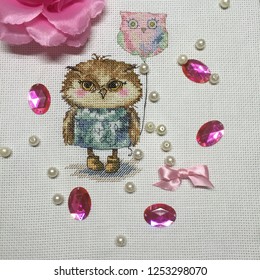 Pink Crossstitch Pattern