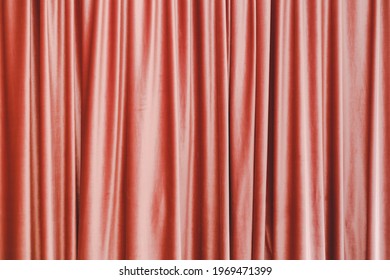 Pink Curtain Folded Background Texture