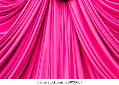 Pink Curtain Texture For Background