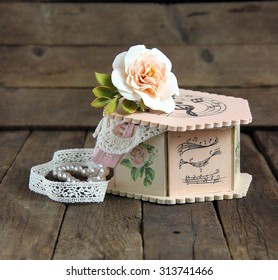 Pink Decoupage Jewelry Box 