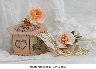 Pink Decoupage Jewelry Box