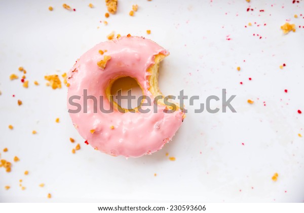 Pink Donut with Bite\
Missing Isolated