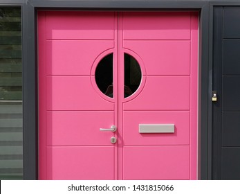 A Pink Door On A House