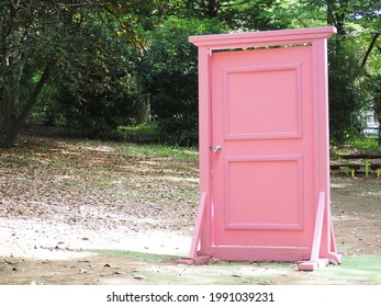 Pink Door In The Park