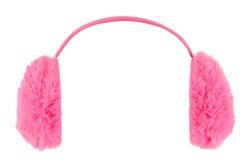 Pink Ear Muffs Cut Out On White.