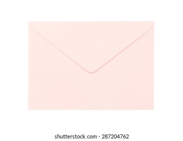 Pink Envelope Isolated On White Background