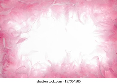 Pink Feaher Boa Frame - Shutterstock ID 157364585