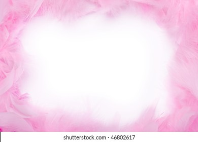 Pink Feather Boa Frame