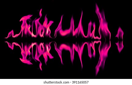 Pink Fire Flames Abstract Background