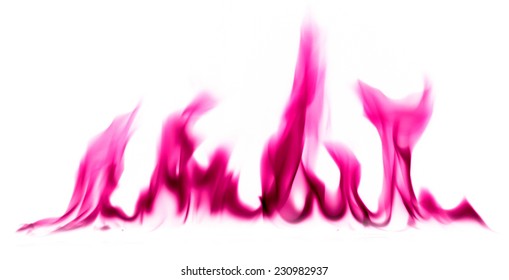 Pink Fire Flames On White Background Stock Photo (Edit Now) 230982937