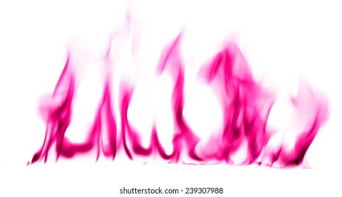 Pink Fire Flames On White Background Stock Photo (Edit Now) 230982937