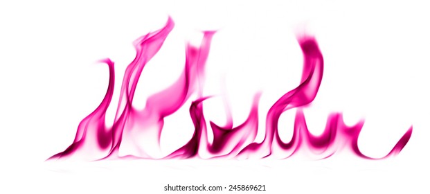 Pink Fire Flames On White Background Stock Photo (Edit Now) 230982937