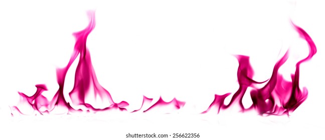 Pink Fire Flames On White Background Stock Photo 256622356 | Shutterstock