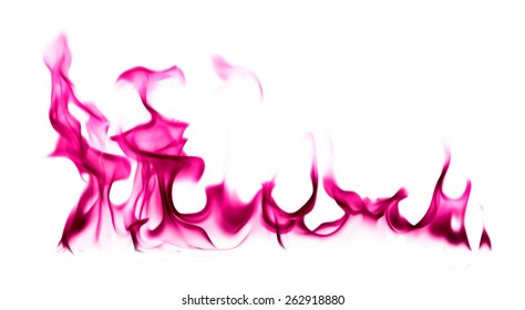 Pink Fire Flames On White Background Stock Photo 262918880 | Shutterstock