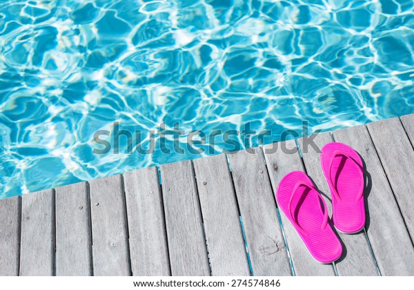 swimming pool flip flops