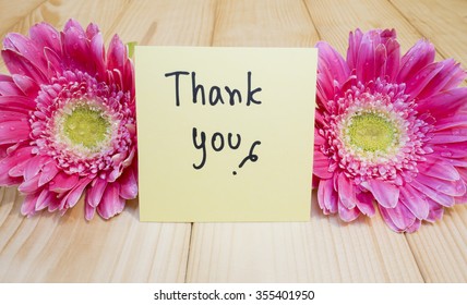 Pink Flower Word Thank You On Stock Photo 355401950 | Shutterstock