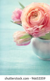 Pink Flowers In A Vase