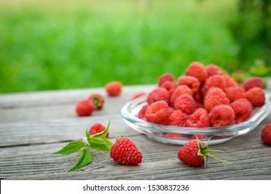 
Pink Fresh Raspberries On An Glass Vessel On A Gray Wood Background In The Garden On The Background Of Green Grass
Berry Fruit Sadovina Healthy Food Hack Close Up