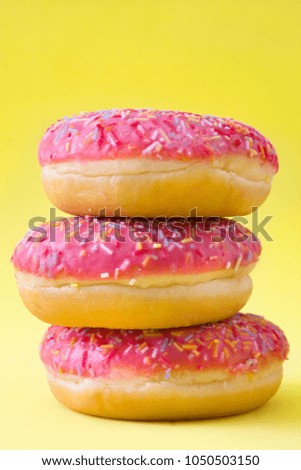 Pink donuts Food Roll