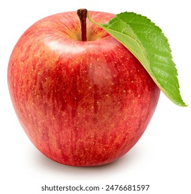 Pink Fuji Apple isolated on white background, Fresh Pink Japanese Apple with leaf on white background, With clipping path. - Powered by Shutterstock