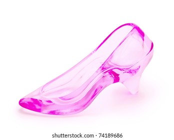 pink glass shoes