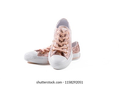 tennis shoes with glitter