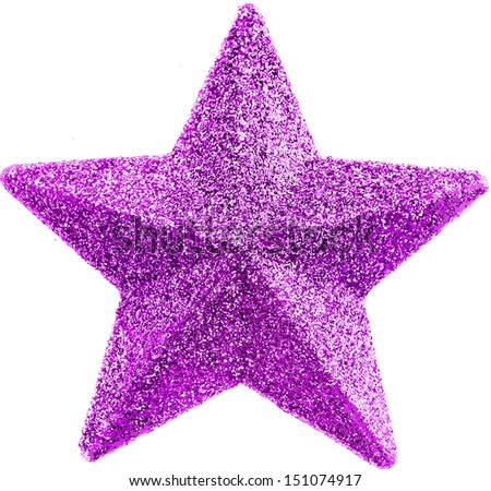 Pink Glittering Christmas Star Isolated On Stock Photo (Edit Now ...