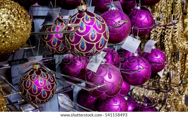 Pink Gold Christmas Decorations Sale Stock Photo Edit Now 541158493