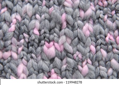 pink and gray sweater