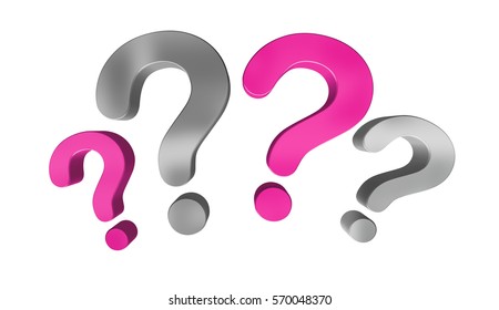 Pink Glitter Question Mark