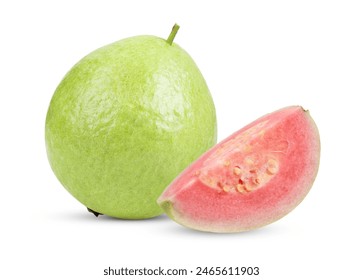 pink guava isolated on transparent png