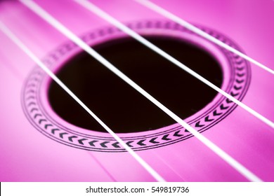 Pink Guitar - Ukulele Detail