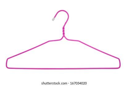 pink coat hangers