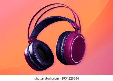 Pink headphones wireless digital device