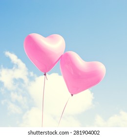 Pink Heart Balloons