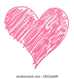 Pink Heart Painted Isolated Stock Photo 230116609 