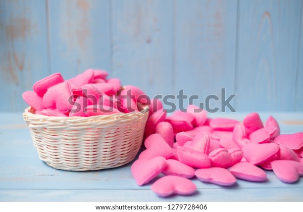 Pink Heart Shape Decoration Basket On Stock Photo Edit Now