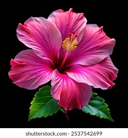 pink hibiscus flower photography on black background  - Powered by Shutterstock