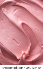 Pink Icing Frosting Close Up Texture