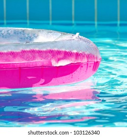 pink inflatable pool