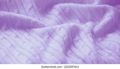 Pink Knitted Fabric Background Texture