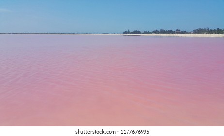 Pink Lake Mexico