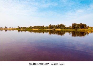 The Pink Lake Retba Or Lac Rose Outside Dakar, Senegal