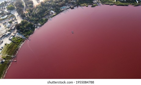 Pink Lake Senegal West Africa