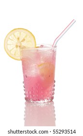 Pink Lemonade In An Antique Style Glass