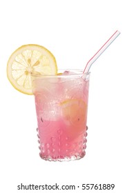 Pink Lemonade In An Antique Style Glass Isolated