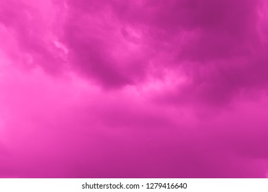 Pink light in the sky