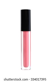 Pink Lip Gloss Isolated On A White