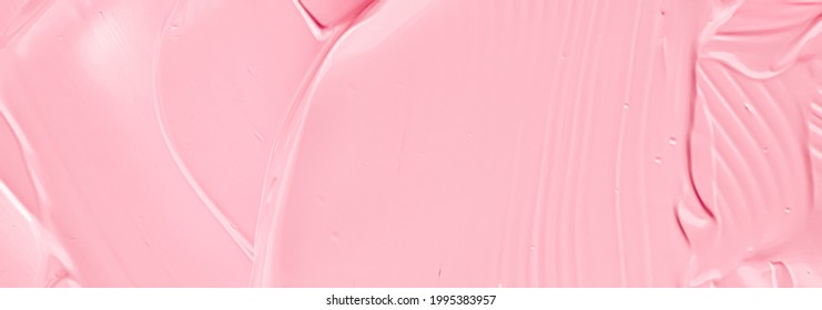 Pink Lipstick Or Lip Gloss Texture As Cosmetic Background, Makeup And Beauty Cosmetics Product For Luxury Brand, Holiday Flatlay Backdrop Or Abstract Wall Art And Paint Strokes.